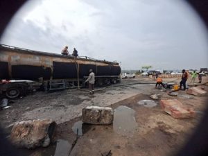One Dead, Three Injured in Fiery Fuel Tanker Crash on Accra–Tema Motorway