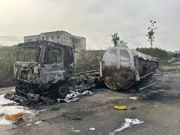 Fuel Tanker Driver Burnt to Death After Vehicle Overturns and Catches Fire in Ashanti Region
