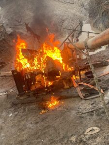 NAIMOS Disables Six Excavators and Seizes Firearms in Major Anti-Galamsey Raid at Ahwiren