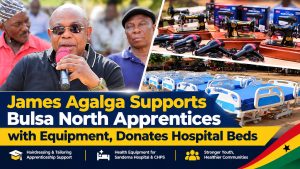 James Agalga Supports Bulsa North Apprentices with Equipment, Donates Hospital Beds