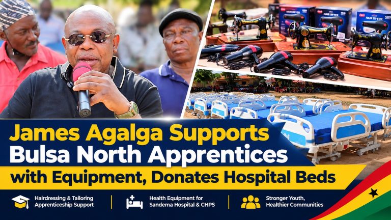 James Agalga Supports Bulsa North Apprentices with Equipment, Donates Hospital Beds